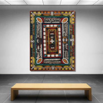 L'Isola Di Commercio Affari E Industria Di Corfù Nel Mar Baltico Adolf Wölfli awl14 quadro stampato su tela