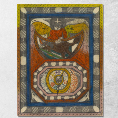 Gran - Gran - Imperatrice E Gran - Gran - Dea Helvetia Nel Porto Di Daali India Adolf Wölfli awl19 quadro stampato su tela
