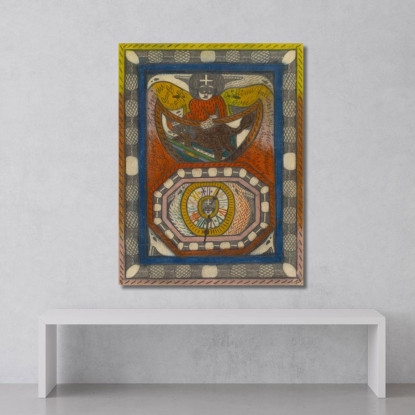 Gran - Gran - Imperatrice E Gran - Gran - Dea Helvetia Nel Porto Di Daali India Adolf Wölfli awl19 quadro stampato su tela