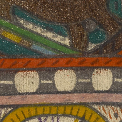 Gran - Gran - Imperatrice E Gran - Gran - Dea Helvetia Nel Porto Di Daali India Adolf Wölfli awl19 quadro stampato su tela