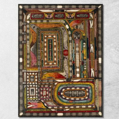 Hasli - Thal Nell’Oberland Bernese Adolf Wölfli awl20 quadro stampato su tela