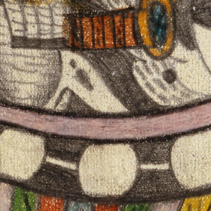 Ortensia E Il Gran - Imperatore Tritten Della Foresta Delle Anime Nell'Ira Di Ortensia Adolf Wölfli awl21 quadro stampato su te