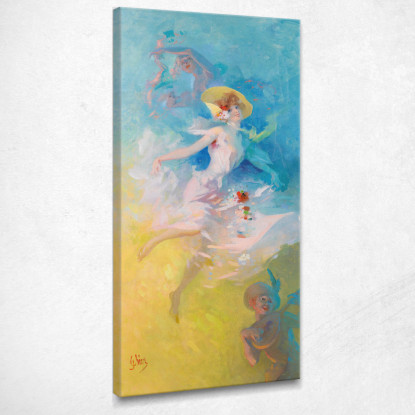Le Farandole Jules Chéret jch108 quadro stampato su tela