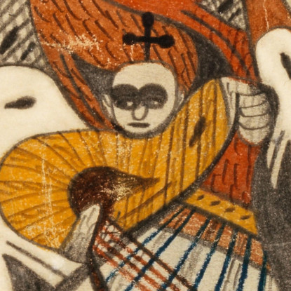 Musicante Adolf Wölfli awl26 quadro stampato su tela