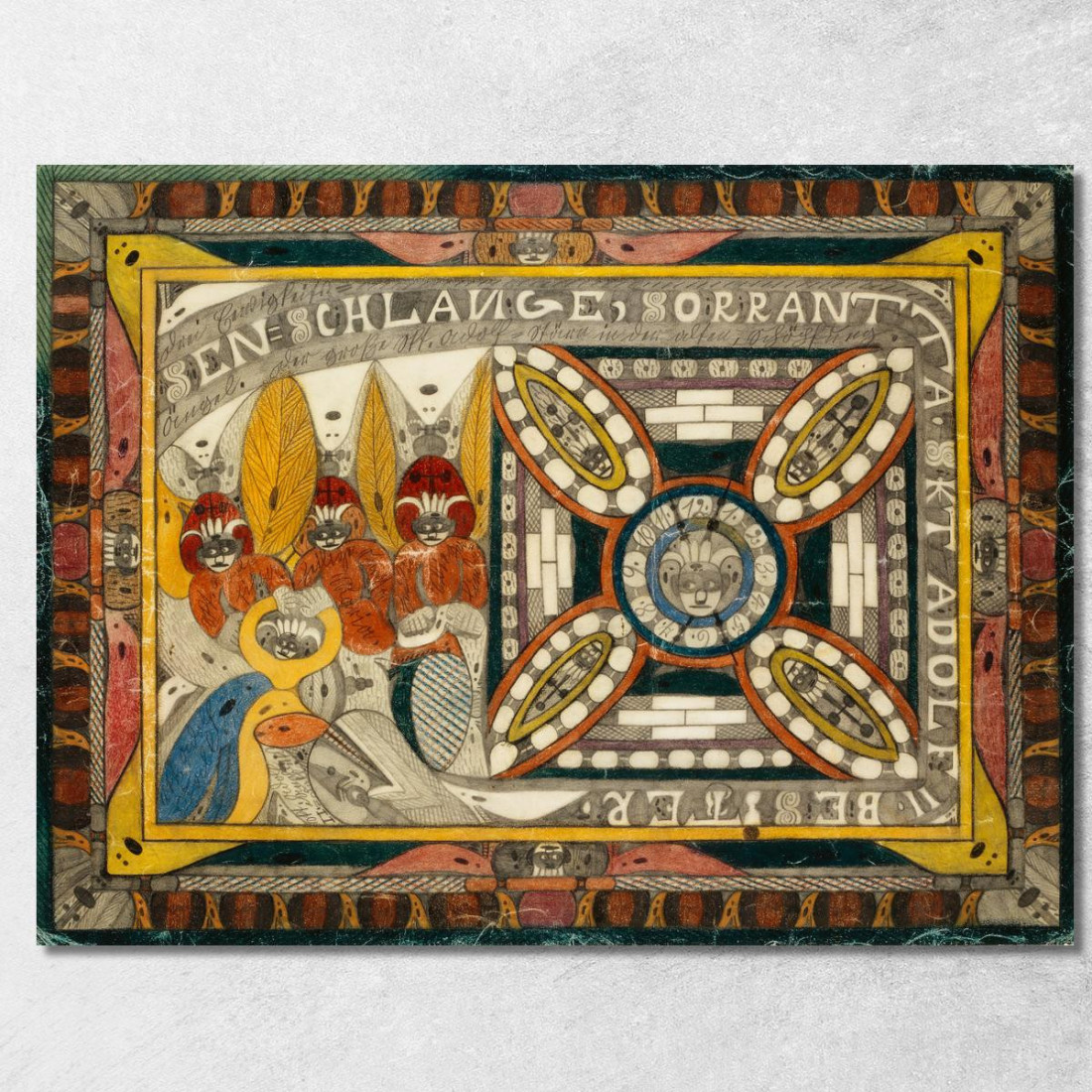 Serpente Gigante Sorrantta Tre Angeli Dell'Eternità E La Grande Stella Skt. Adolf Nella Vecchia Creazione Adolf Wölfli awl29 qu