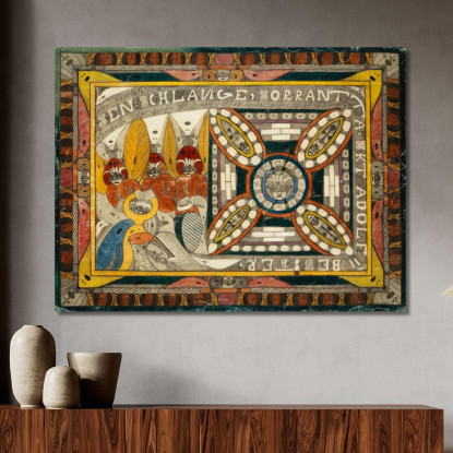 Serpente Gigante Sorrantta Tre Angeli Dell'Eternità E La Grande Stella Skt. Adolf Nella Vecchia Creazione Adolf Wölfli awl29 qu