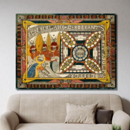 Serpente Gigante Sorrantta Tre Angeli Dell'Eternità E La Grande Stella Skt. Adolf Nella Vecchia Creazione Adolf Wölfli awl29 qu