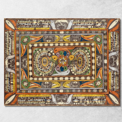 Sala Della Città Gigante Armi - Stemma Adolf Wölfli awl30 quadro stampato su tela