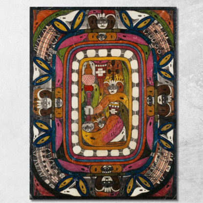 Santa Adolfina Della Valle Del Camaleonte In Cina Asia Adolf Wölfli awl39 quadro stampato su tela