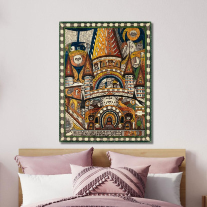 Cattedrale Di San Vincenzo A Berna Adolf Wölfli awl41 quadro stampato su tela