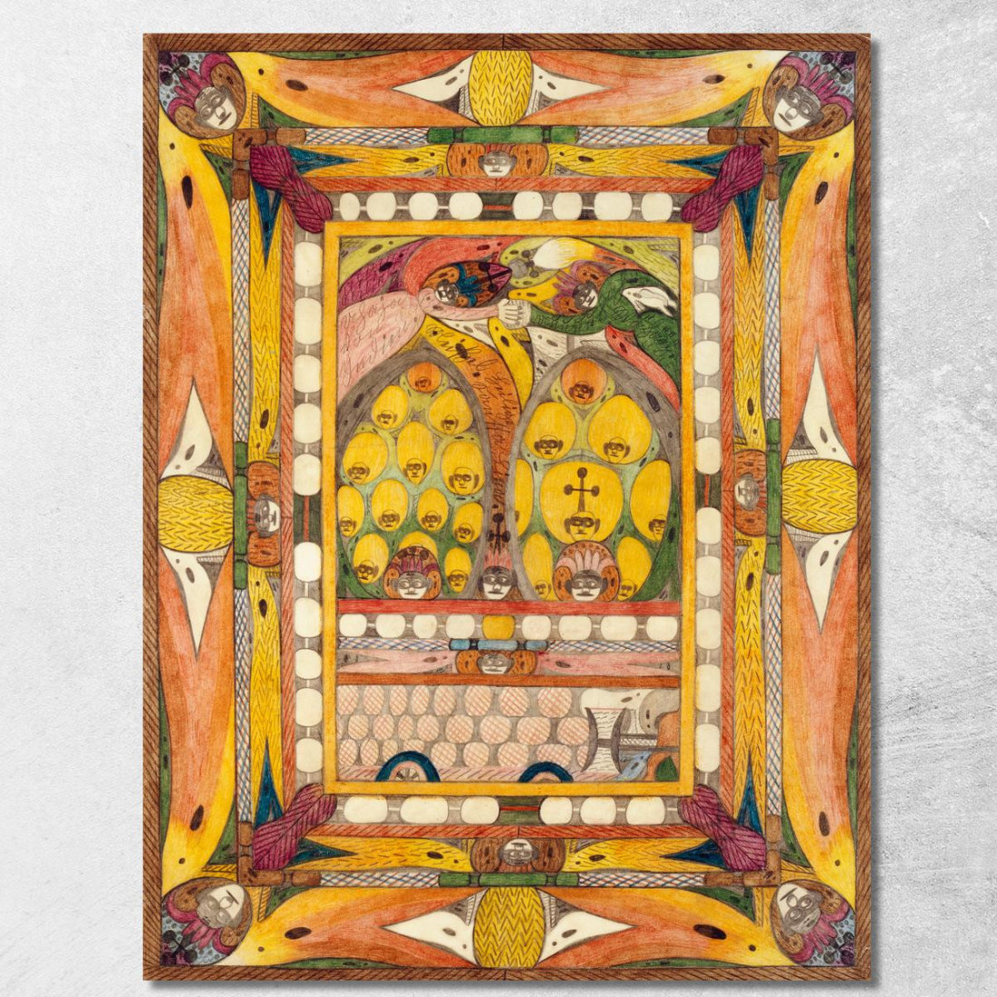 Uhaja Dall’India La Mia Cara Madrina Adolf Wölfli awl45 quadro stampato su tela