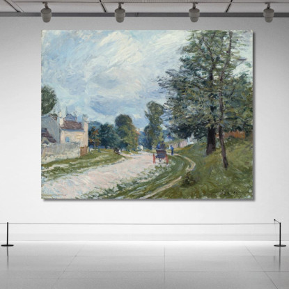 Una Curva Nella Strada Alfred Sisley asi2 quadro stampato su tela