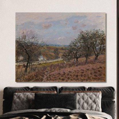 Bougival Alfred Sisley asi10 quadro stampato su tela