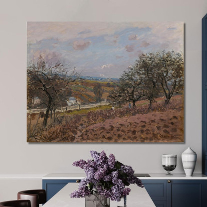 Bougival Alfred Sisley asi10 quadro stampato su tela