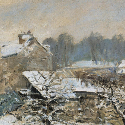 Effetto Di Neve A Louveciennes Alfred Sisley asi16 quadro stampato su tela