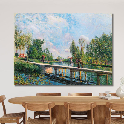 La Passerella – Sentiero Di Halage Del Canale Del Loing Alfred Sisley asi25 quadro stampato su tela