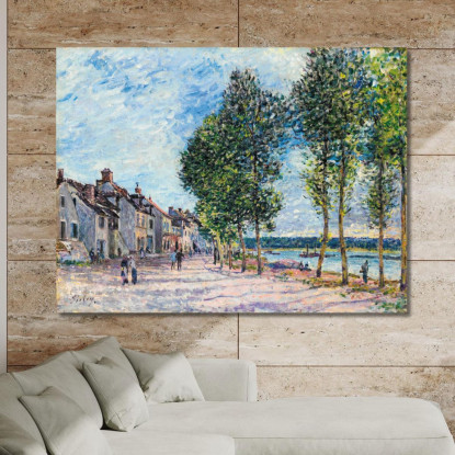 La Senna A Bougival Alfred Sisley asi34 quadro stampato su tela