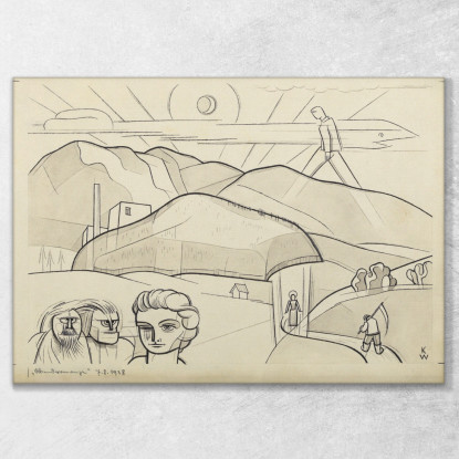 Romanticismo Serale Karl Wiener kwn9 quadro stampato su tela