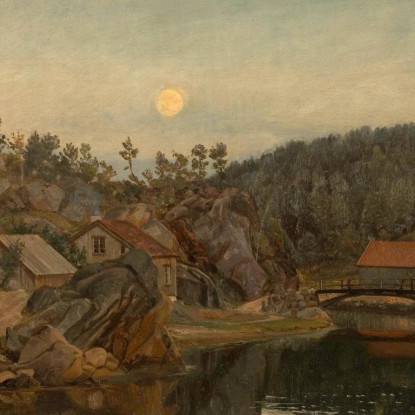 Sera. Mindalen Risør Amaldus Nielsen ani12 quadro stampato su tela