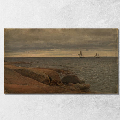 Tempo Piovoso Hvaler Amaldus Nielsen ani126 quadro stampato su tela