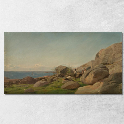 Giorno Di Riposo A Hvaler Amaldus Nielsen ani136 quadro stampato su tela
