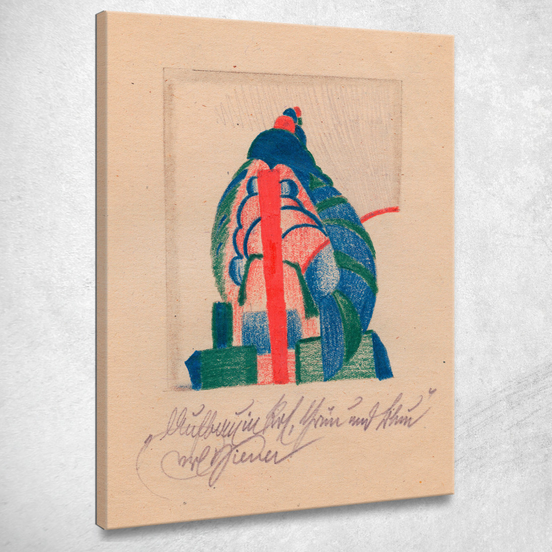 Struttura Nei Colori Rosso Verde E Blu Karl Wiener kwn26 quadro stampato su tela