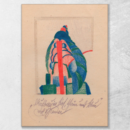 Struttura Nei Colori Rosso Verde E Blu Karl Wiener kwn26 quadro stampato su tela