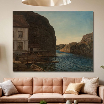 Olafsundet Ny-Hellesund Amaldus Nielsen ani172 quadro stampato su tela