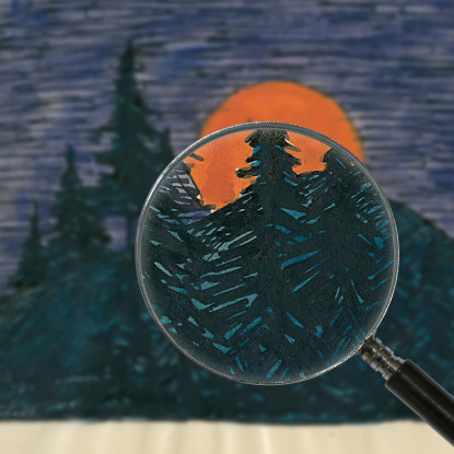 Luna Nascente 2 Karl Wiener kwn31 quadro stampato su tela