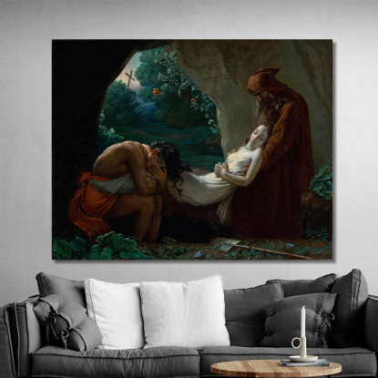 Sepoltura Di Atala Anne Louis Girodet-Trioson alg2 quadro stampato su tela