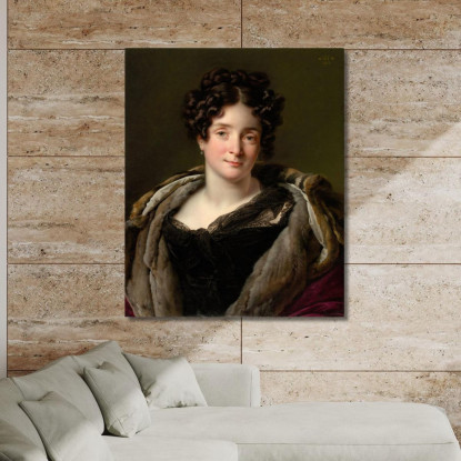 Madame Jacques-Louis-Étienne Reizet Colette-Désirée-Thérèse Godefroy (1782–1850) Anne Louis Girodet-Trioson alg5 quadro stampat
