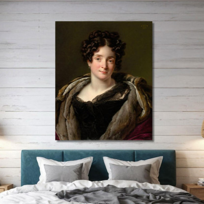 Madame Jacques-Louis-Étienne Reizet Colette-Désirée-Thérèse Godefroy (1782–1850) Anne Louis Girodet-Trioson alg5 quadro stampat