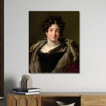 Madame Jacques-Louis-Étienne Reizet Colette-Désirée-Thérèse Godefroy (1782–1850) Anne Louis Girodet-Trioson alg5 quadro stampat