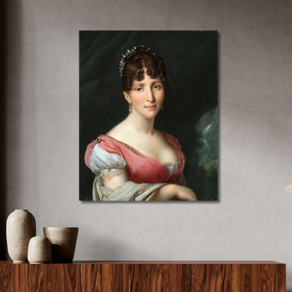 Ritratto Di Ortensia Di Beauharnais Regina D'Olanda Anne Louis Girodet-Trioson alg6 quadro stampato su tela