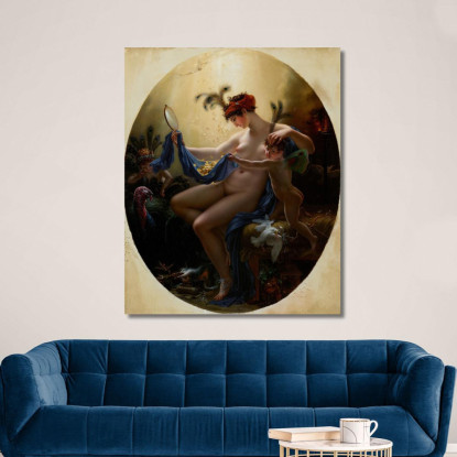 Ritratto Di Mlle. Lange Come Danae Anne Louis Girodet-Trioson alg7 quadro stampato su tela