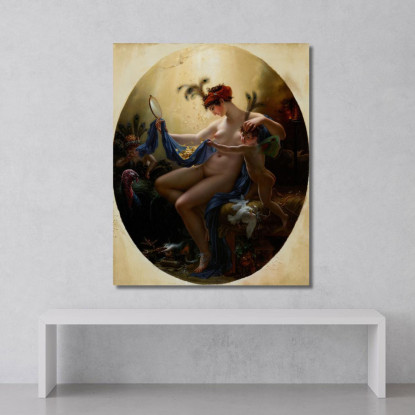 Ritratto Di Mlle. Lange Come Danae Anne Louis Girodet-Trioson alg7 quadro stampato su tela