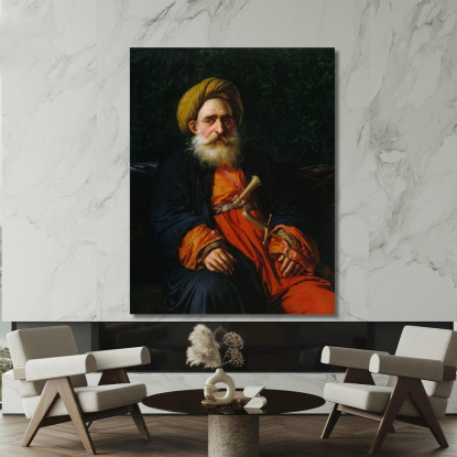 Ritratto Del Katchef Dahouth Mamelucco Cristiano Anne Louis Girodet-Trioson alg8 quadro stampato su tela