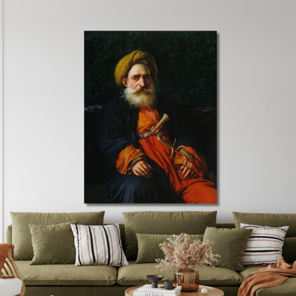 Ritratto Del Katchef Dahouth Mamelucco Cristiano Anne Louis Girodet-Trioson alg8 quadro stampato su tela
