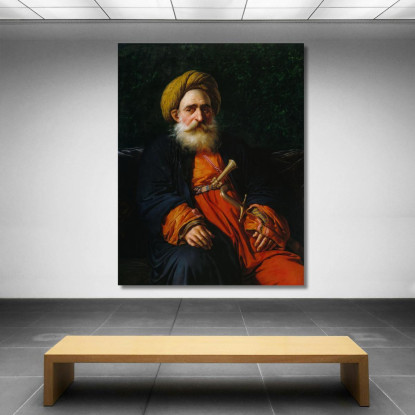 Ritratto Del Katchef Dahouth Mamelucco Cristiano Anne Louis Girodet-Trioson alg8 quadro stampato su tela
