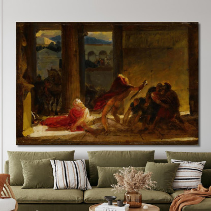 La Morte Di Pirro Anne Louis Girodet-Trioson alg11 quadro stampato su tela