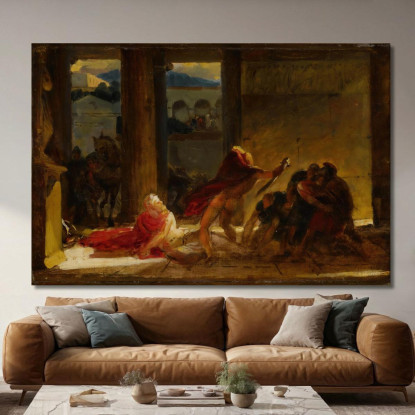 La Morte Di Pirro Anne Louis Girodet-Trioson alg11 quadro stampato su tela