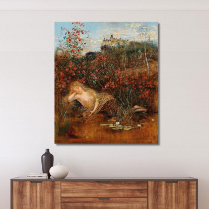 Una Ninfa Del Kamptal Sotto Una Siepe Di Rose Anton Romako arm1 quadro stampato su tela