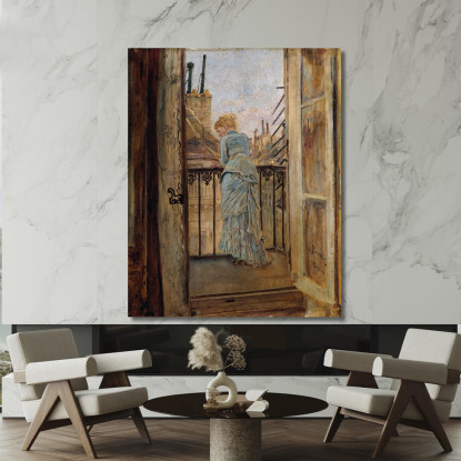 Sul Balcone Anton Romako arm6 quadro stampato su tela