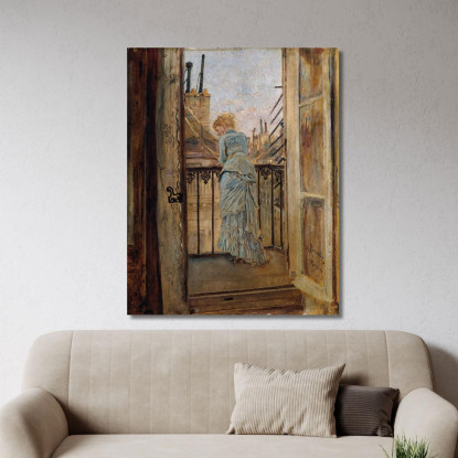 Sul Balcone Anton Romako arm6 quadro stampato su tela