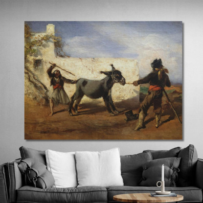 L’Asino Ostinato Anton Romako arm17 quadro stampato su tela