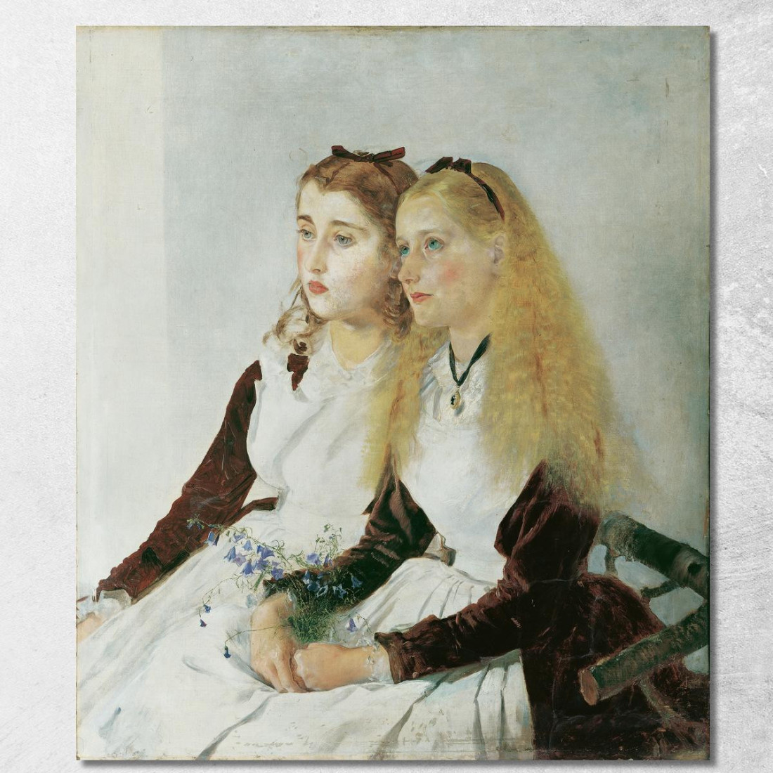 Le Nipoti Dell’Artista Elisabeth E Maja Anton Romako arm22 quadro stampato su tela