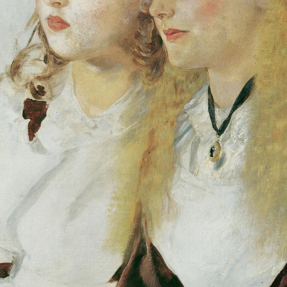 Le Nipoti Dell’Artista Elisabeth E Maja Anton Romako arm22 quadro stampato su tela