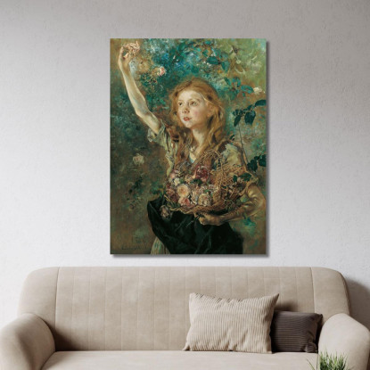 La Raccoglitrice Di Rose Anton Romako arm23 quadro stampato su tela