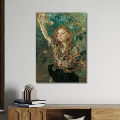 La Raccoglitrice Di Rose Anton Romako arm23 quadro stampato su tela