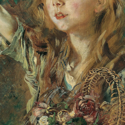 La Raccoglitrice Di Rose Anton Romako arm23 quadro stampato su tela